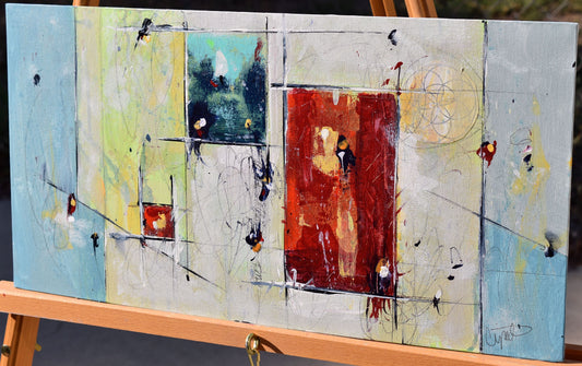 All Things In Time 10″ x 20″ Abstract Painting