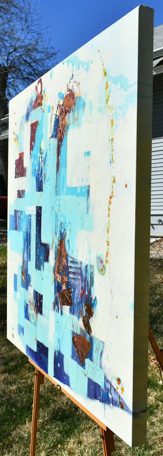 Breath of Twilight 36″ x 36″ Abstract Painting