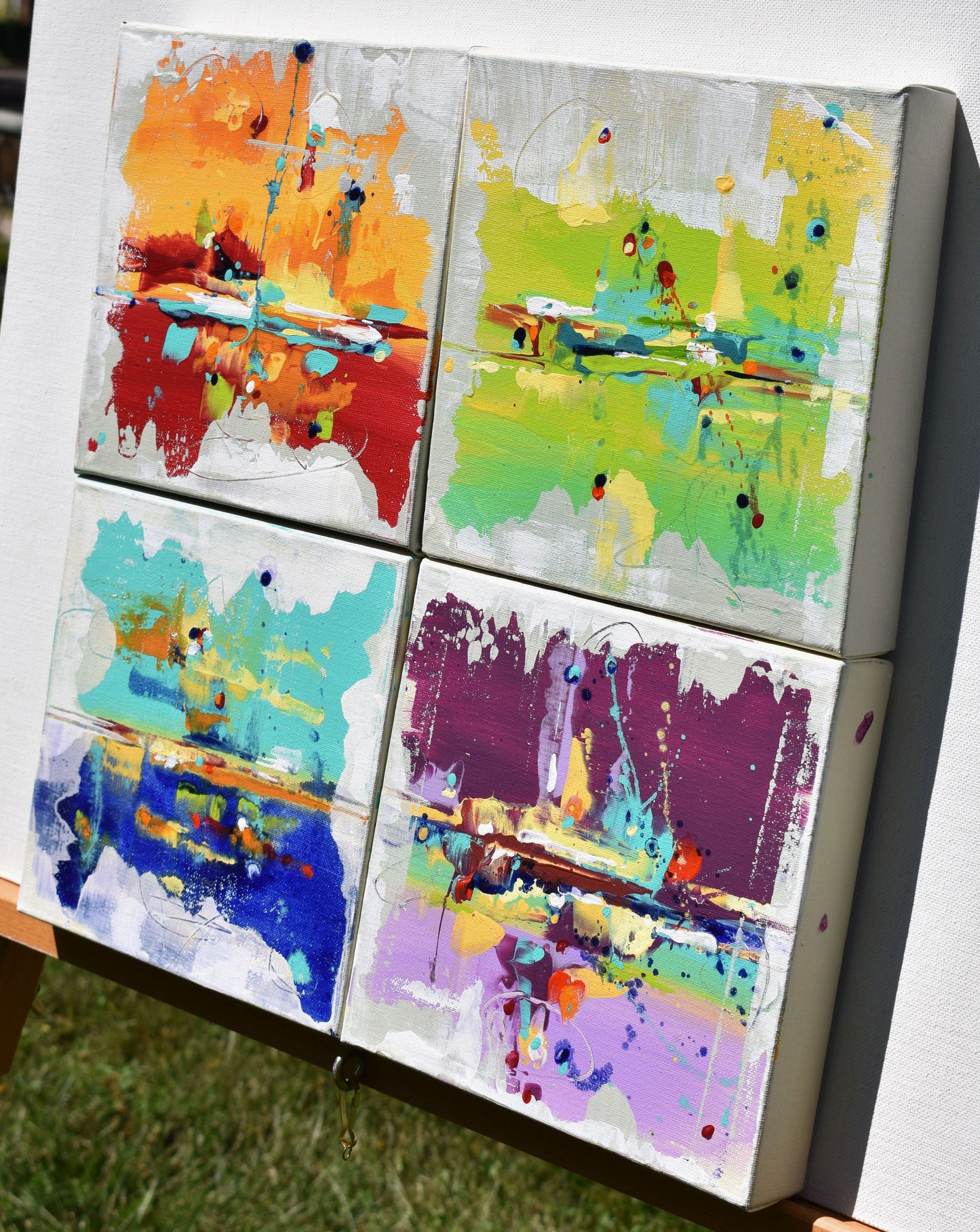 Colors of The Rising Sun 16″ x 16″ Abstract Painting