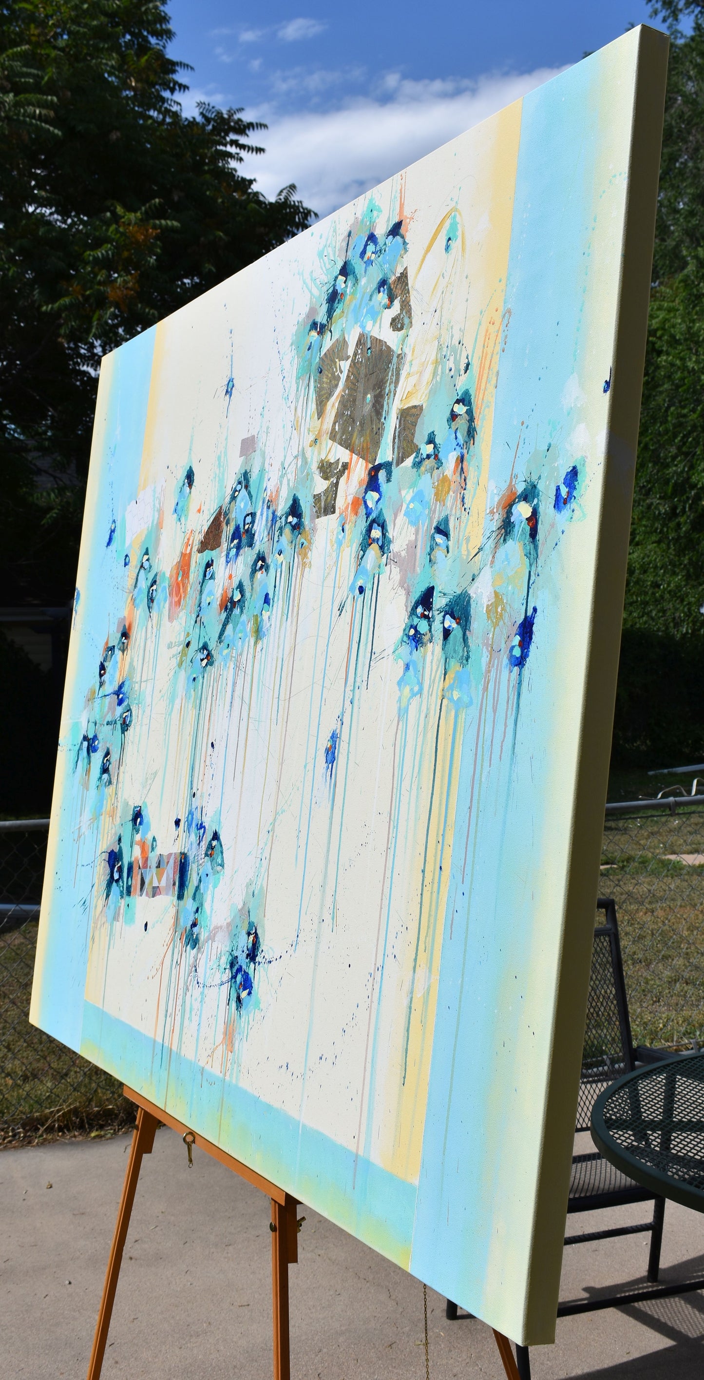Dancing On The Edge Of The World 48″ x 60″ Abstract Painting