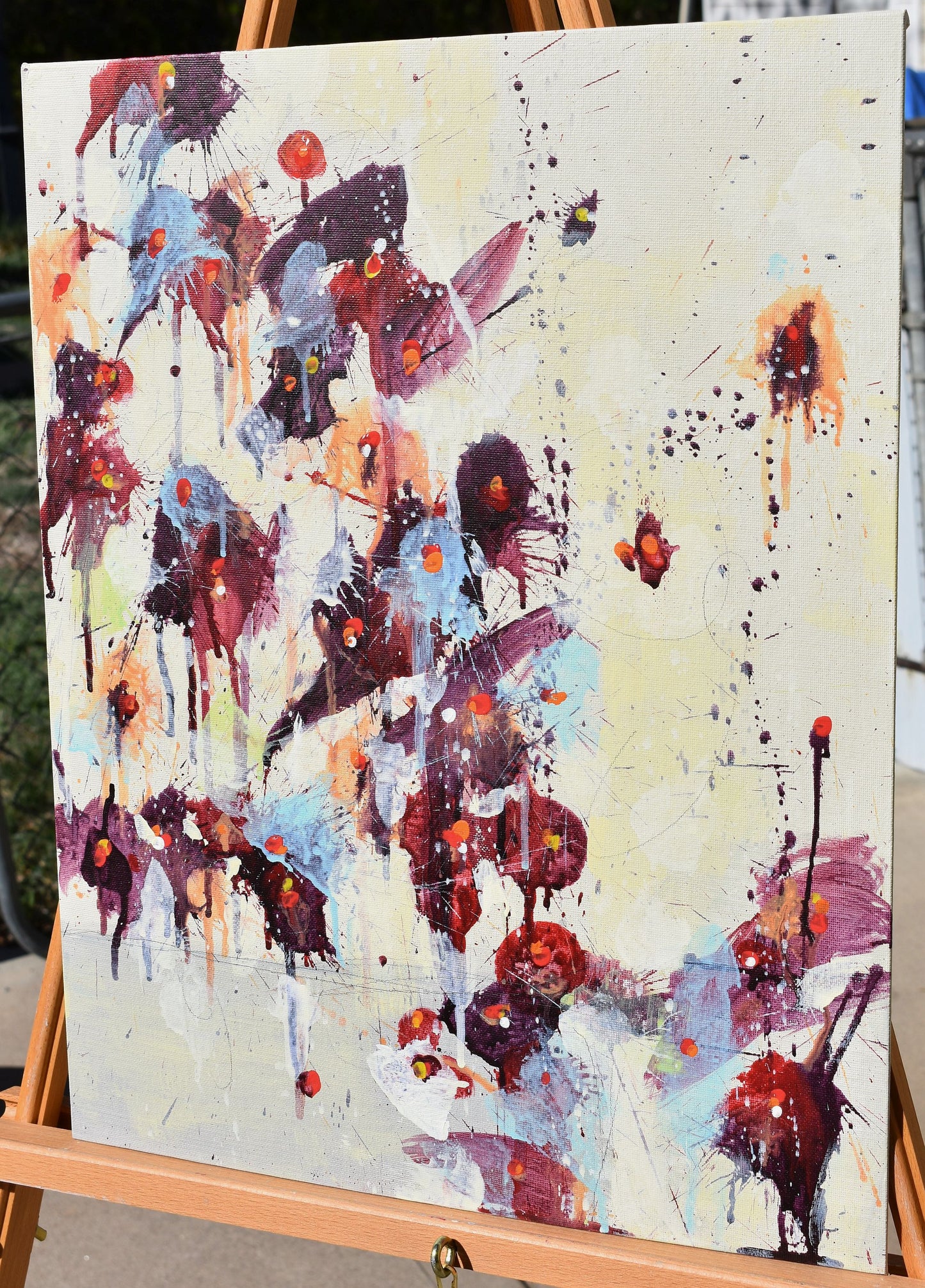 Fleur de Vérité (Flower of Truth) 16″ x 20″ Abstract Painting on Panel