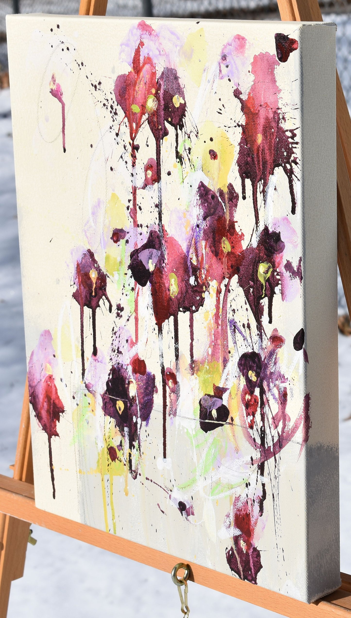 Fleurs du Solstice (Flowers of The Solstice) 12″ x 16″ Abstract Painting