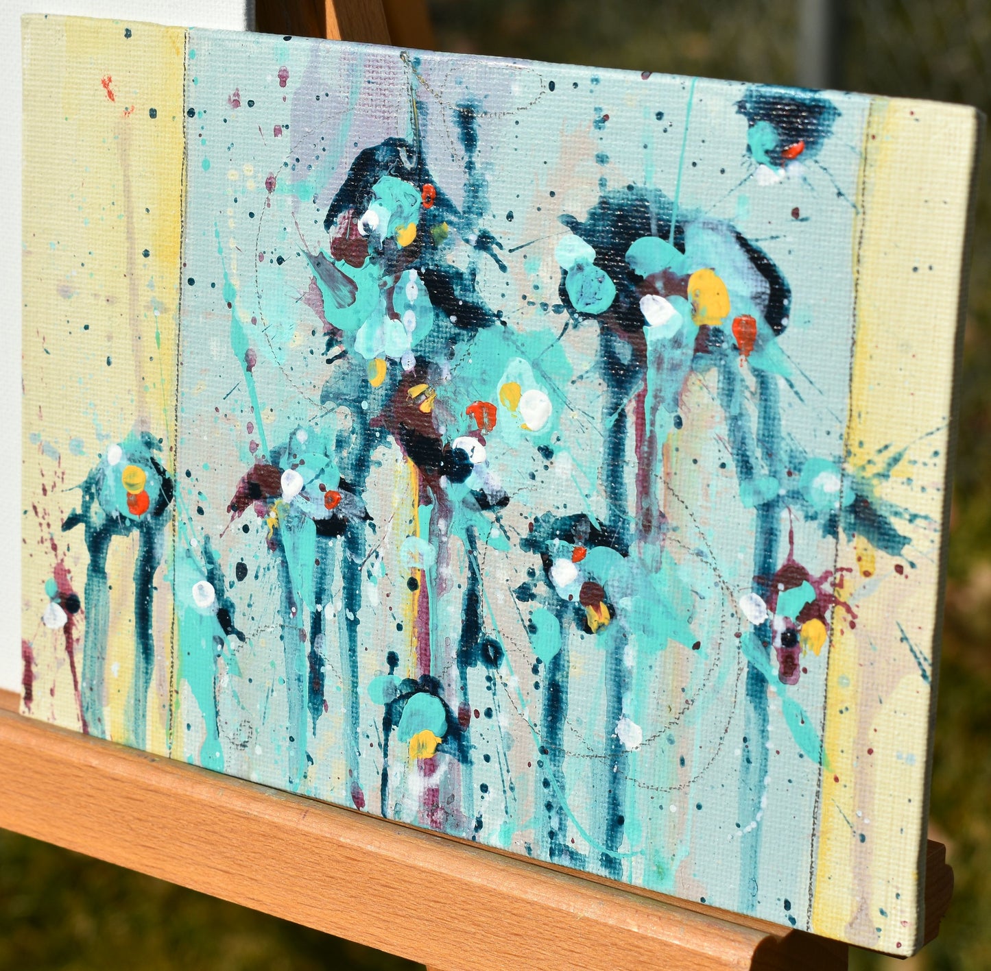 Free Spirit 5″ x 7″ Abstract Painting on Panel