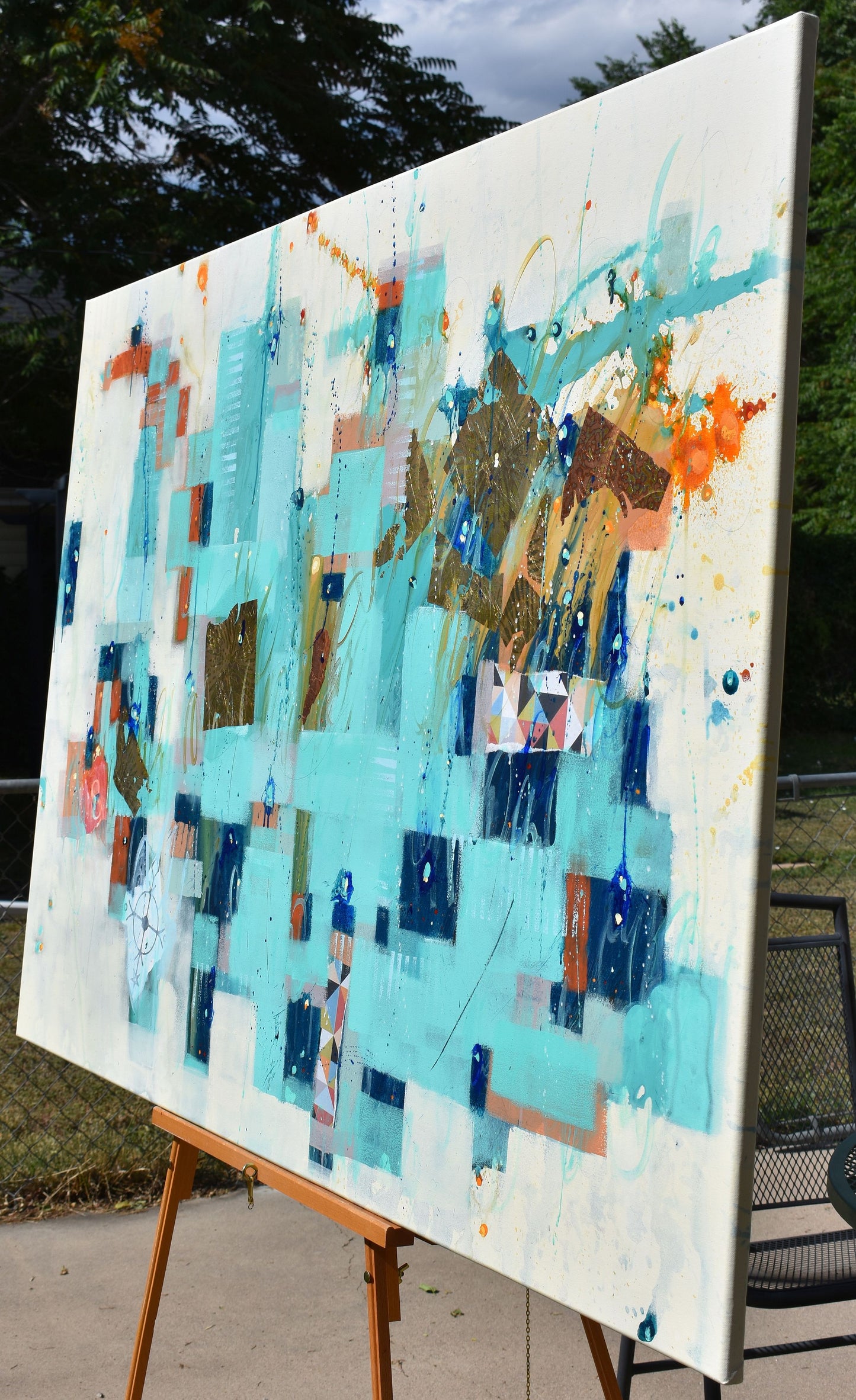 Gazing Off The Edge Of The World 40″ x 60″ Abstract Painting