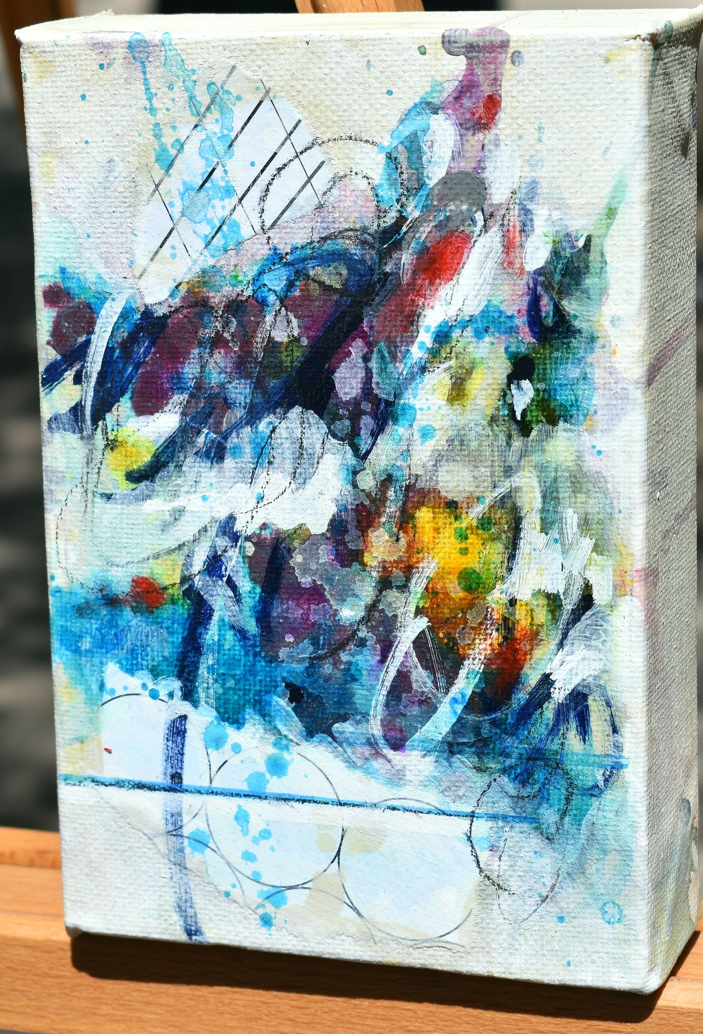 I'm Alive 4″ x 6″ Abstract Painting