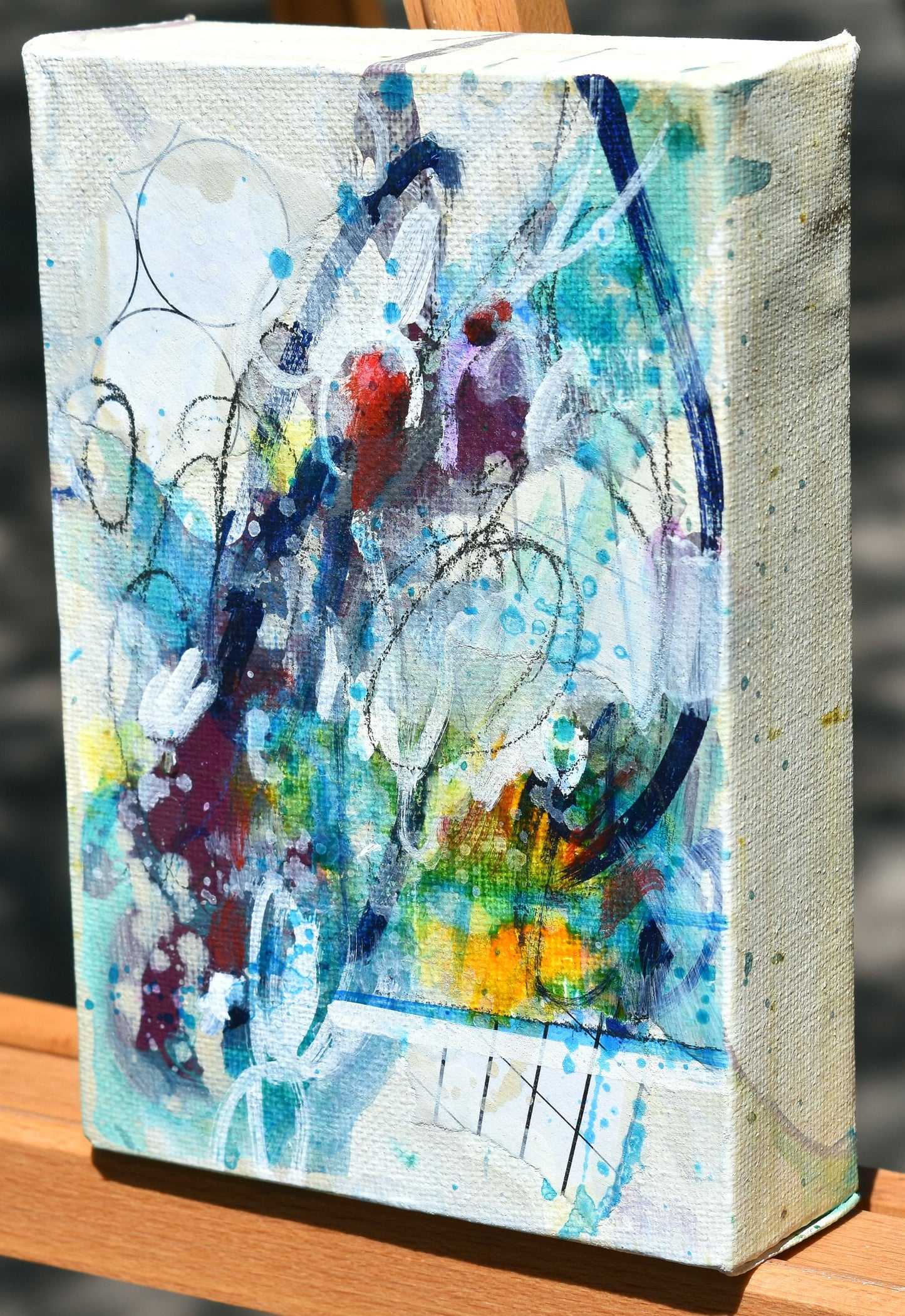 I'm Real 4″ x 6″ Abstract Painting