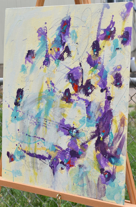 Rising Up 16″ x 20″ Abstract Painting on Panel