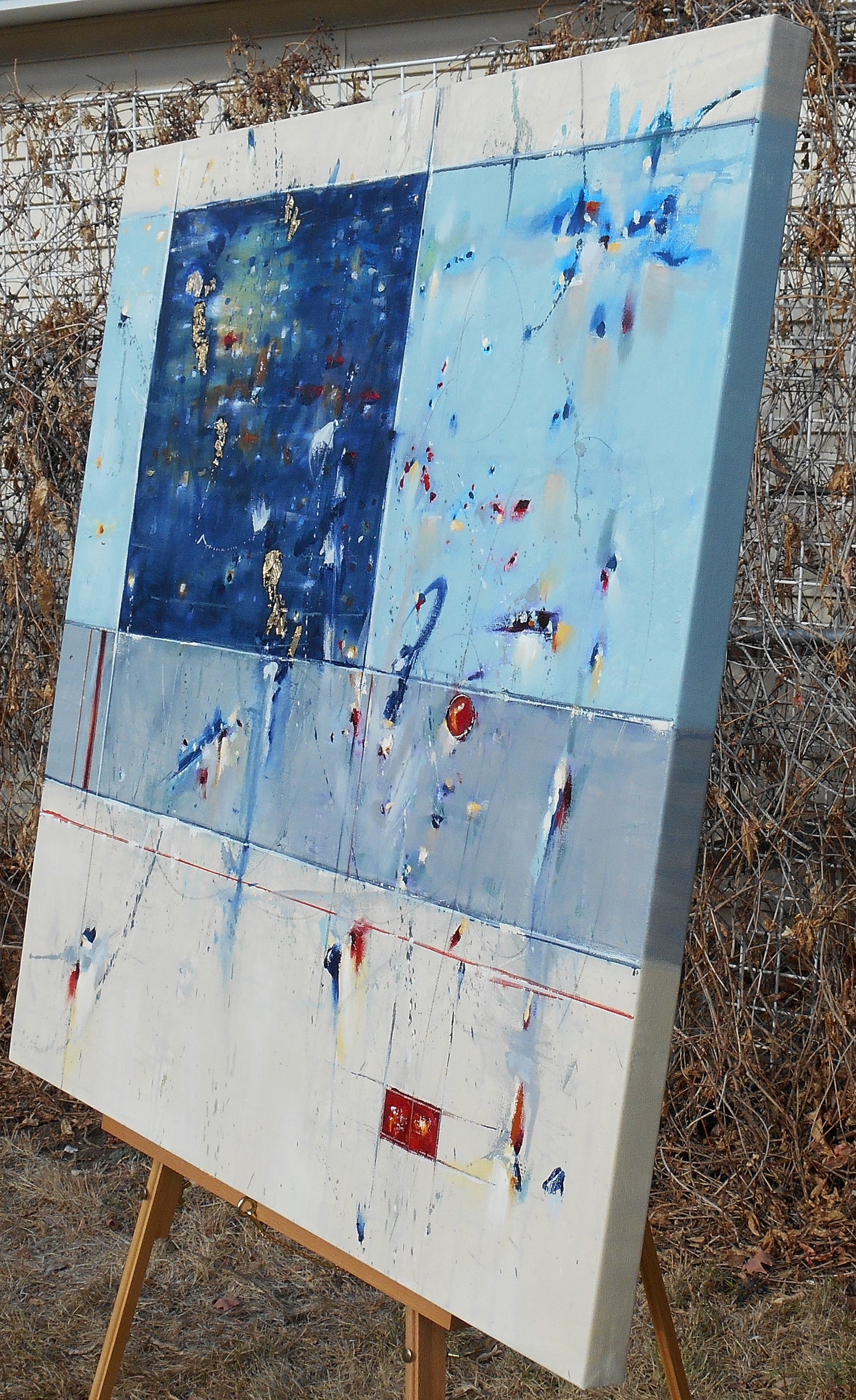 Deep Golden Sea 36″ x 36″ Abstract Painting
