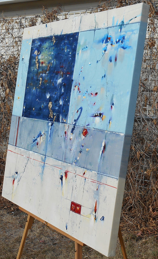 Deep Golden Sea 36″ x 36″ Abstract Painting
