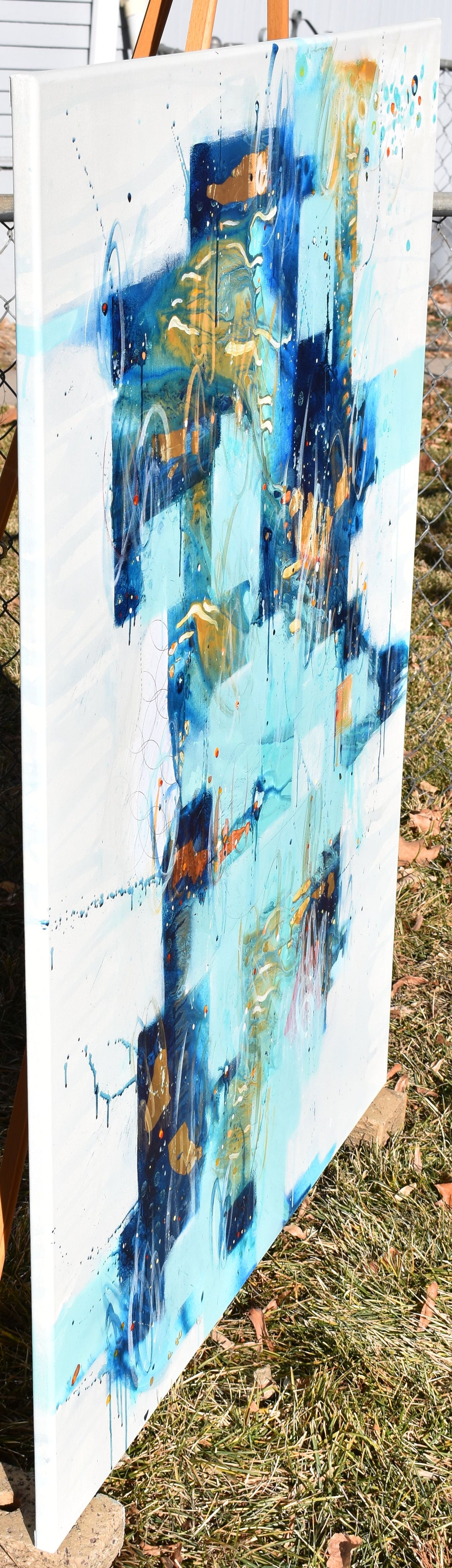 Glow of The Long Night's Moon 36″ x 48″ Abstract Painting