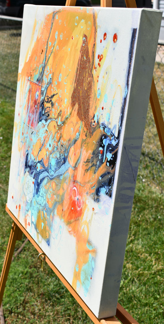 Heart of Compassion 20″ x 20″ Abstract Painting