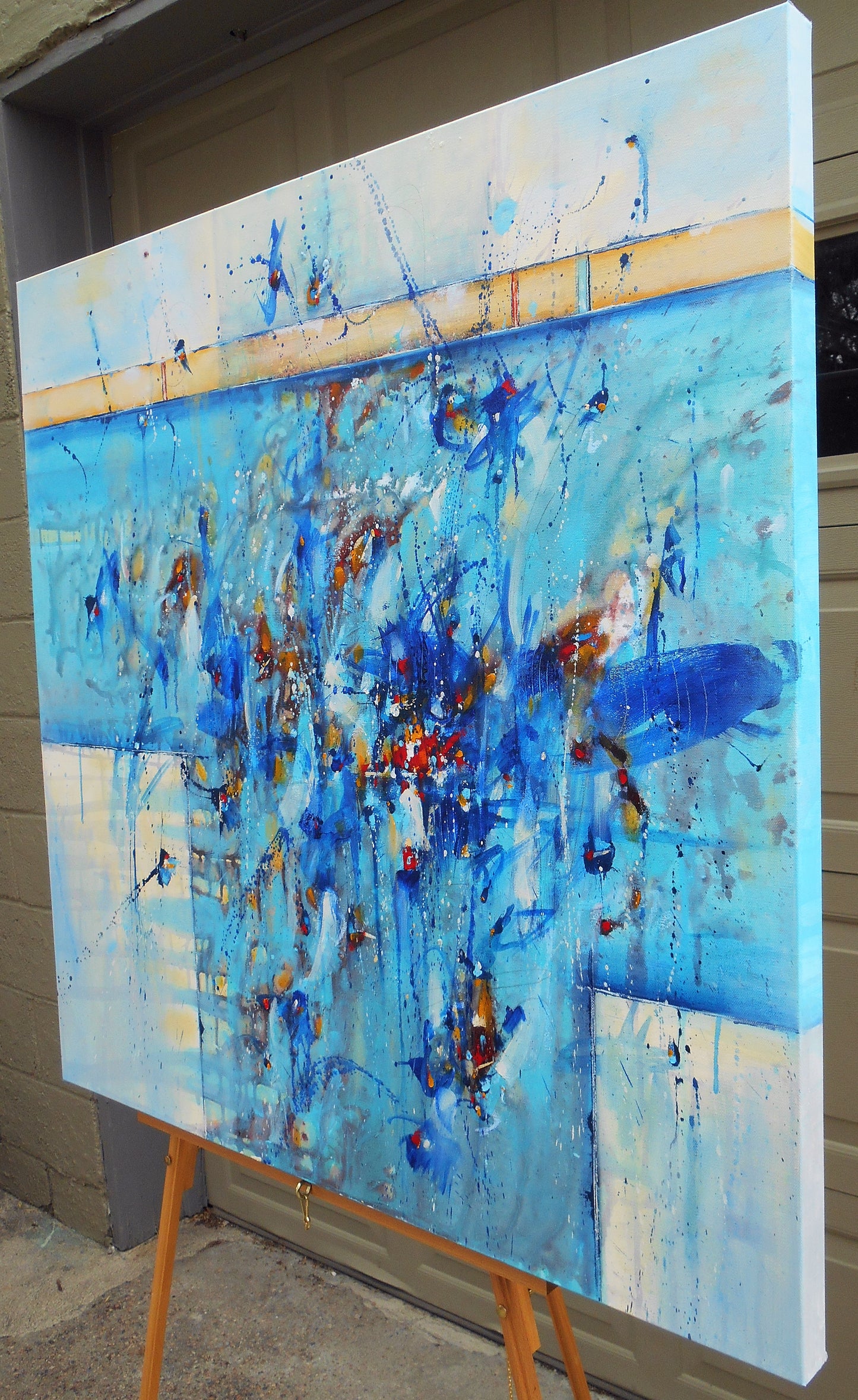I'll Sing You A New World 36″ x 36″ Abstract Painting