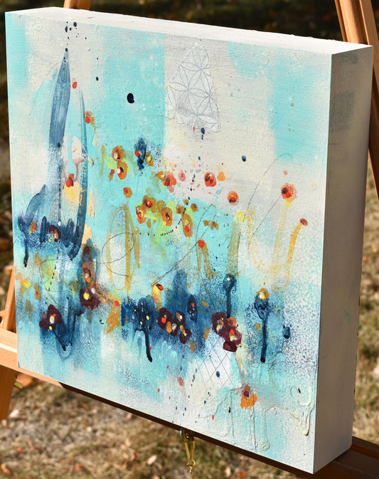 Summer Dreams 12″ x 12″ Abstract Painting