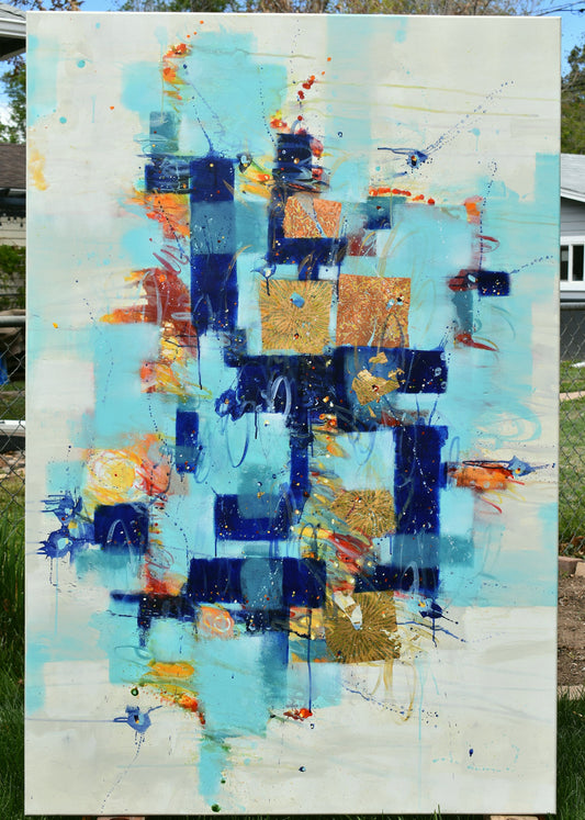 Slant of Light 40″ x 60″ Abstract Painting