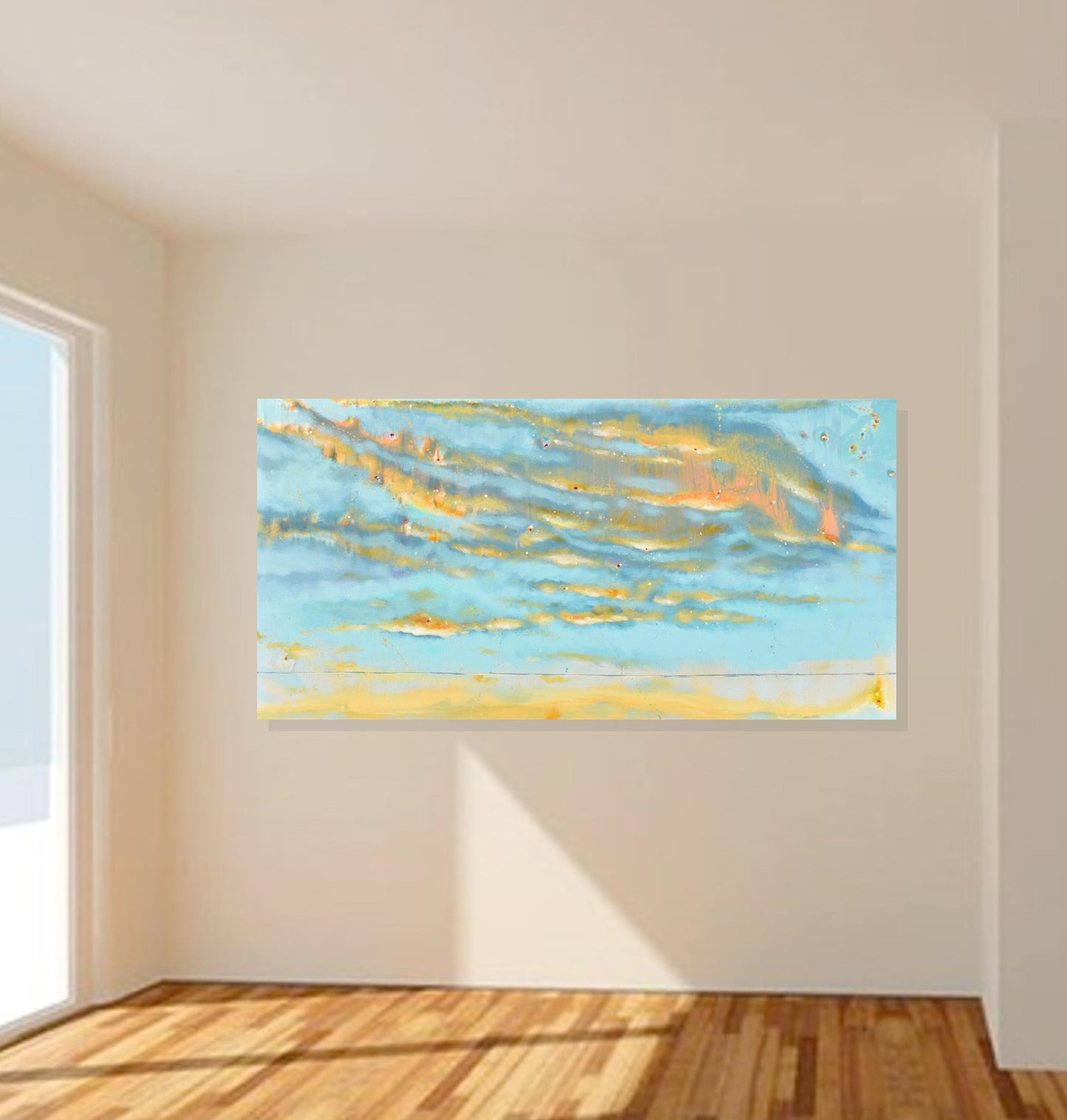 Spirit of The Sky 24″ x 48″ Abstract Painting
