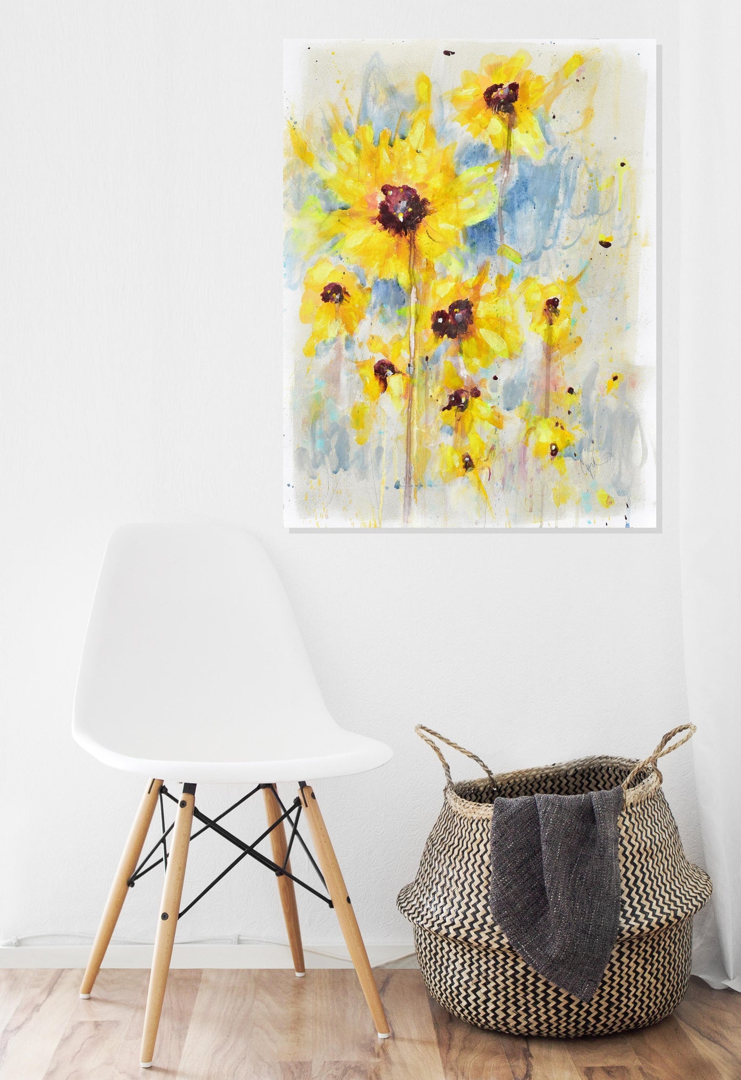 Steeped In Sunlight 18″ x 24″ Abstract Painting on Unstretched Canvas