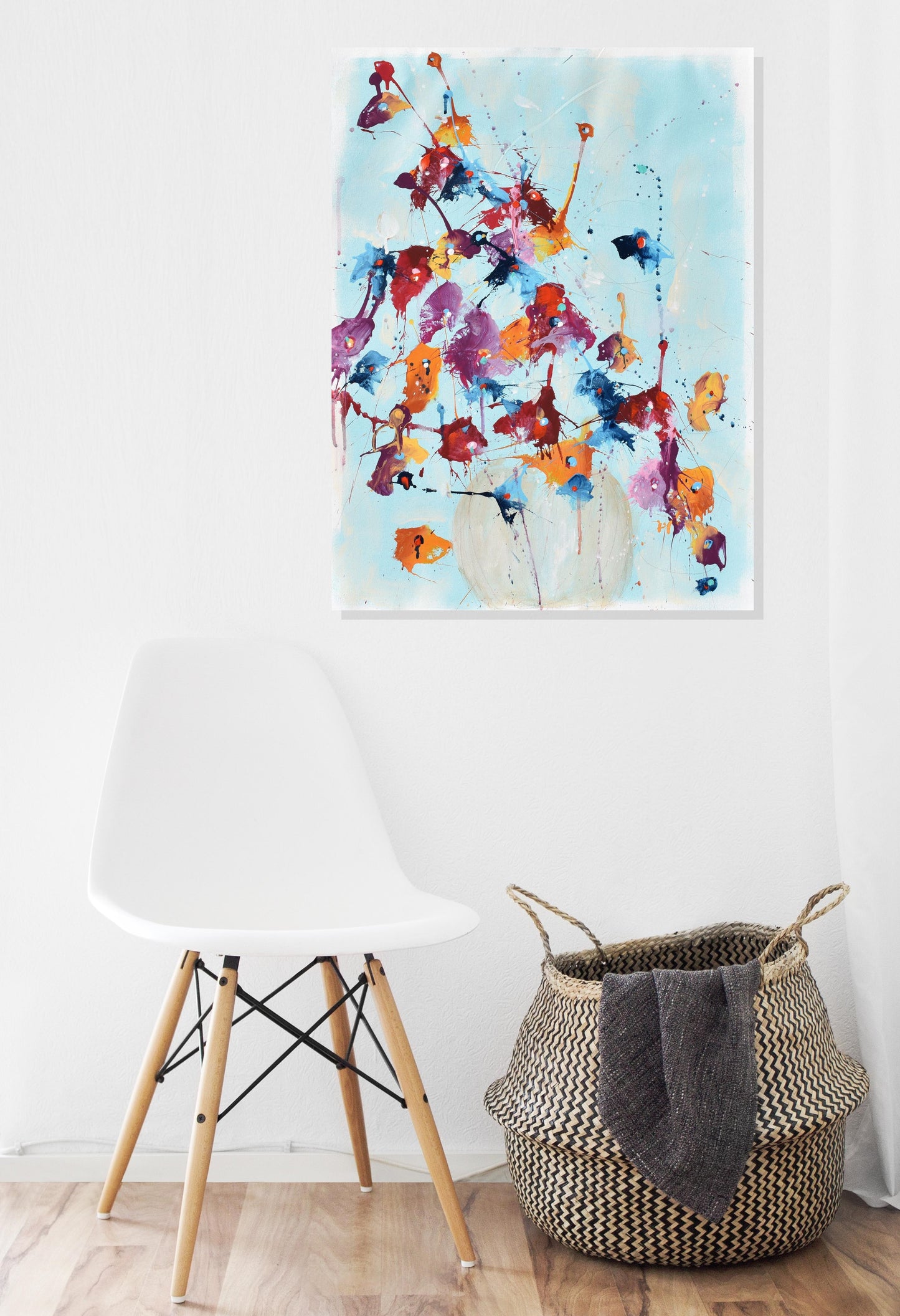 Sunrise In Bloom 18″ x 24″ Abstract Painting on Unstretched Canvas