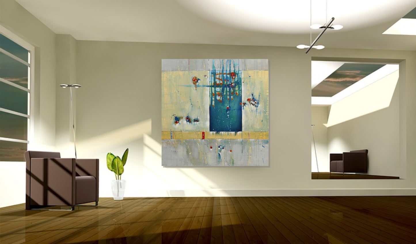 The Brightest Hour 36″ x 36″ Abstract Painting