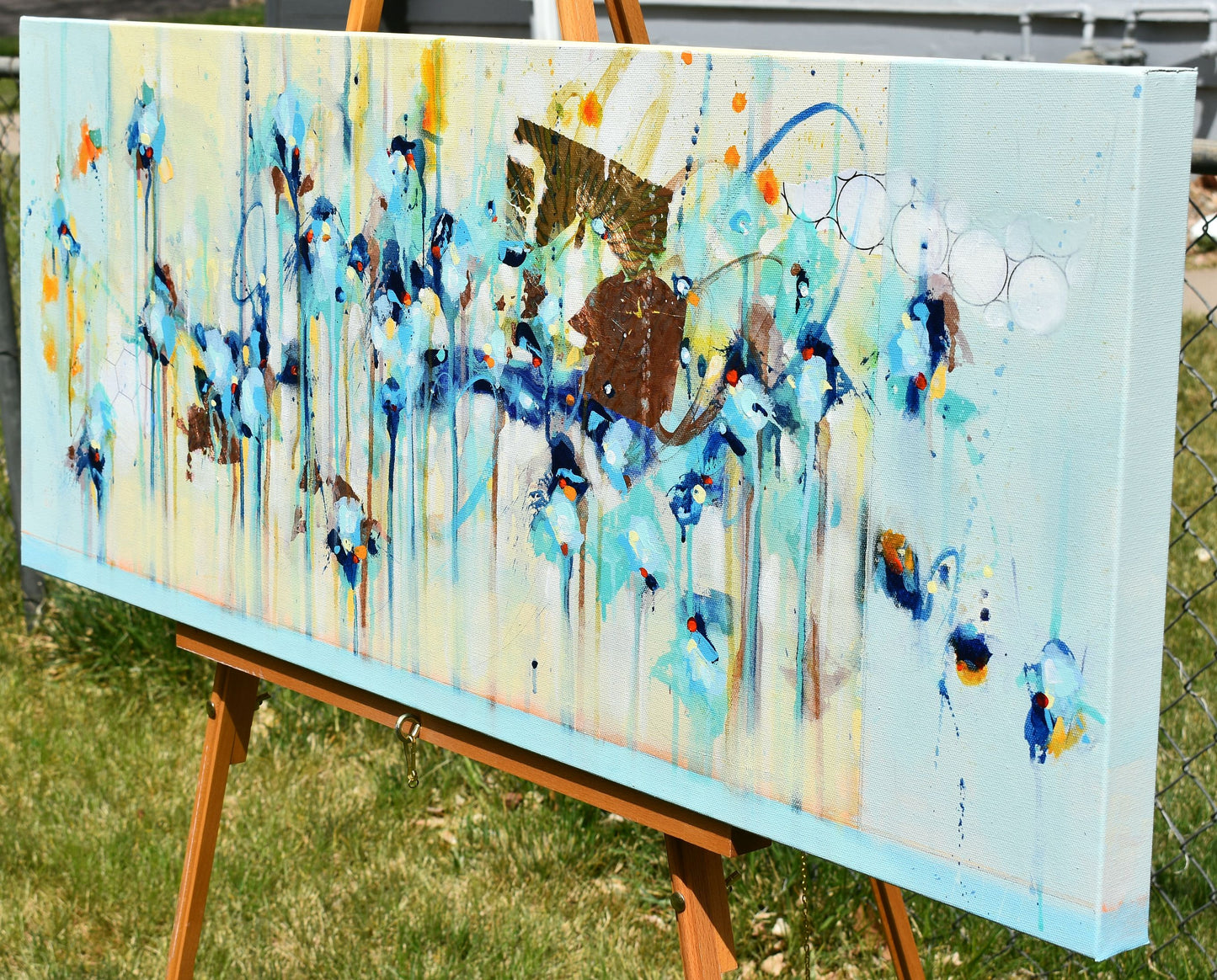 Blessings of Hope 16″ x 40″ Abstract Painting