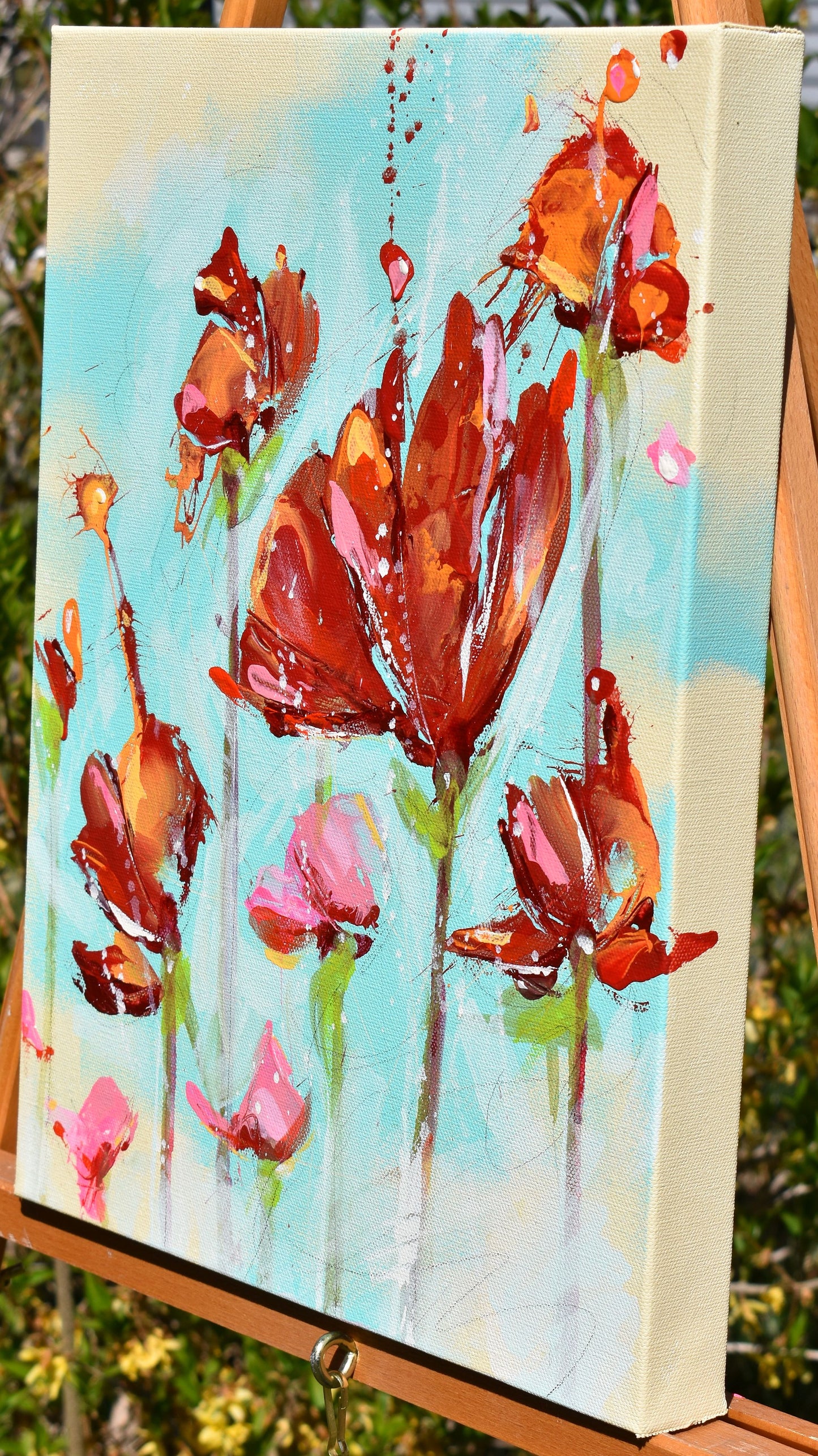 Dance of the Tulips 12″ x 16″ Abstract Painting