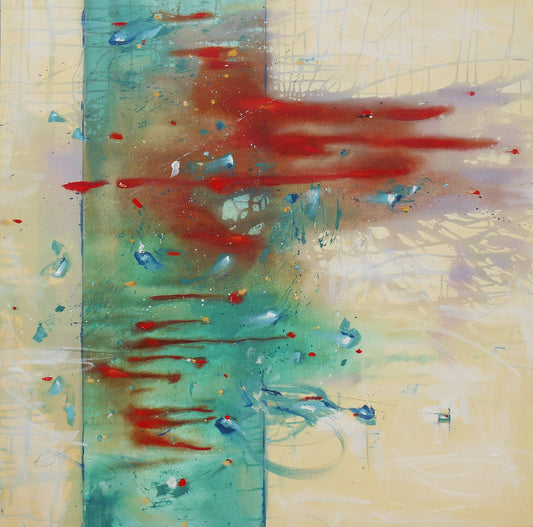 Lightness of Night 36″ x 36″ Abstract Painting