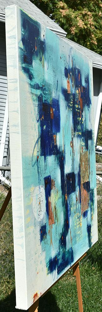 Soar With The Moon 36″ x 36″ Abstract Painting