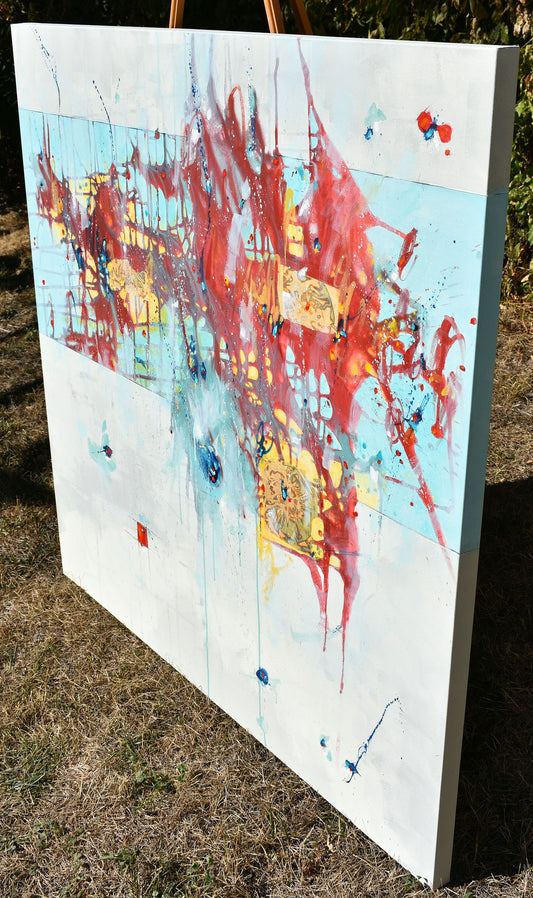 Breaking Free 48″ x 48″ Abstract Painting