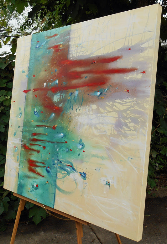 Lightness of Night 36″ x 36″ Abstract Painting
