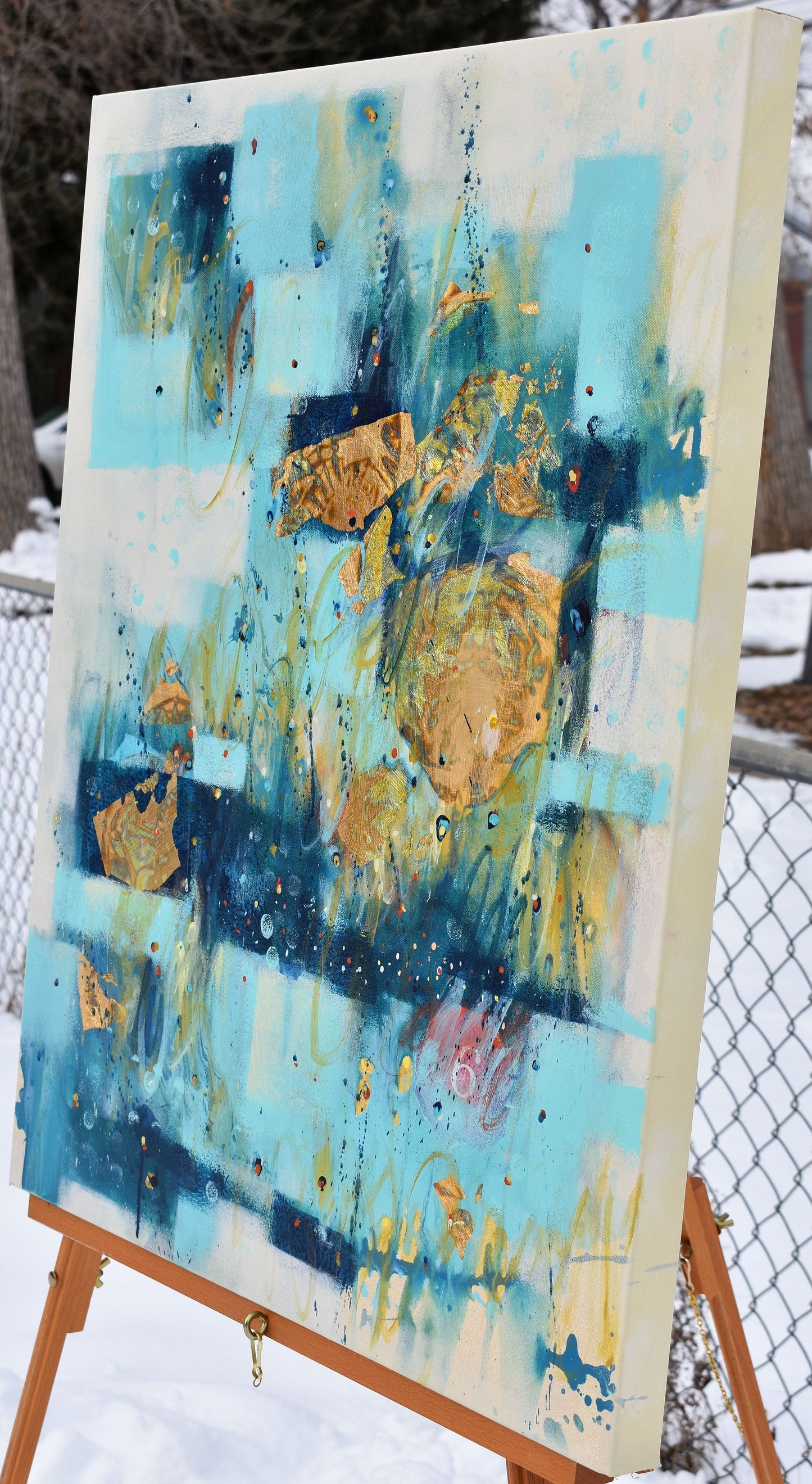 Under The Long Night's Moon 24″ x 30″ Abstract Painting