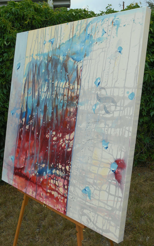 Where The Earth Meets The Stars 36″ x 36″ Abstract Painting