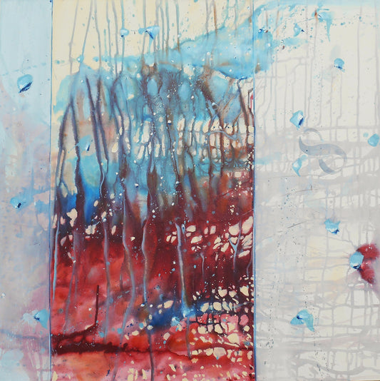 Where The Earth Meets The Stars 36″ x 36″ Abstract Painting