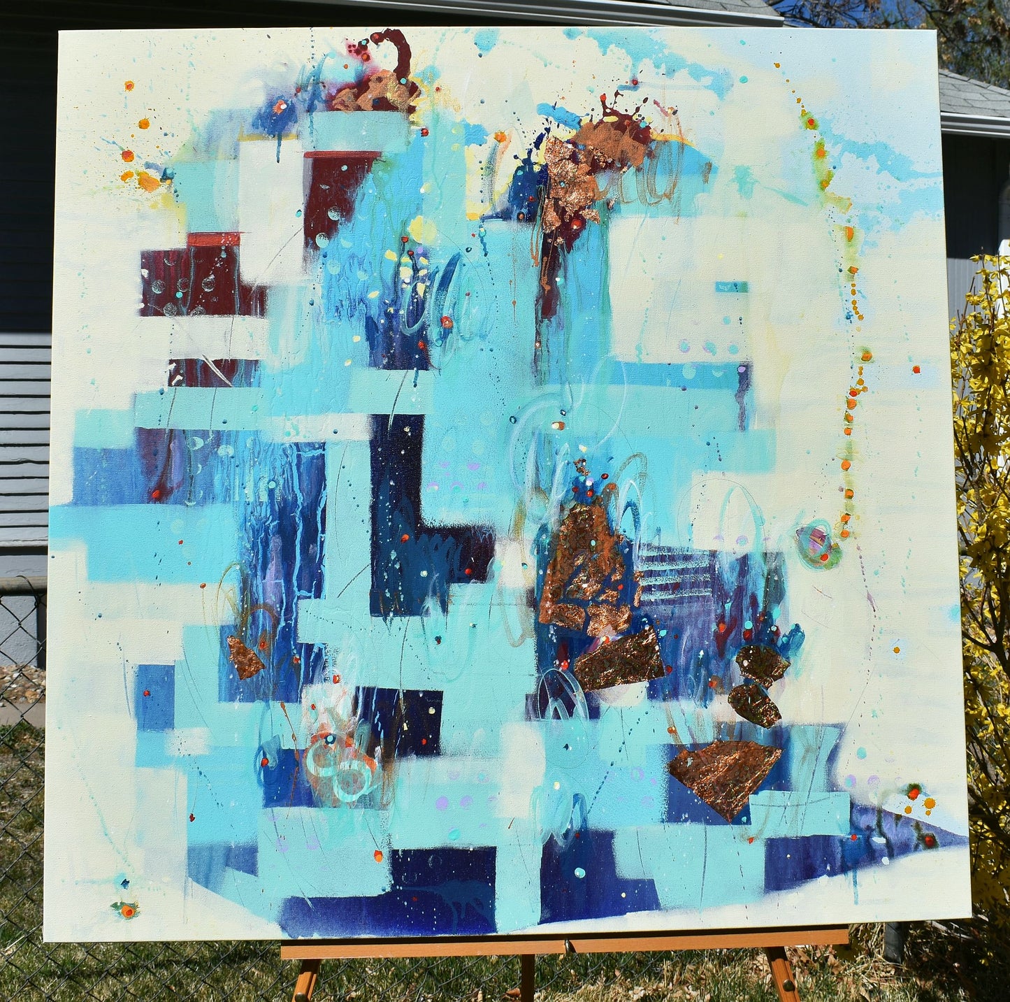Breath of Twilight 36″ x 36″ Abstract Painting