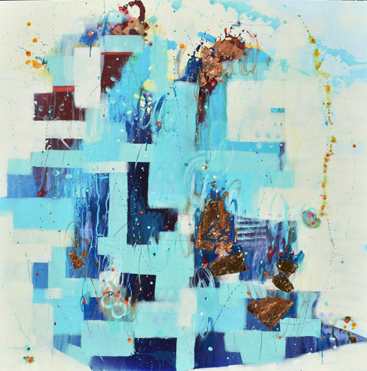 Breath of Twilight 36″ x 36″ Abstract Painting