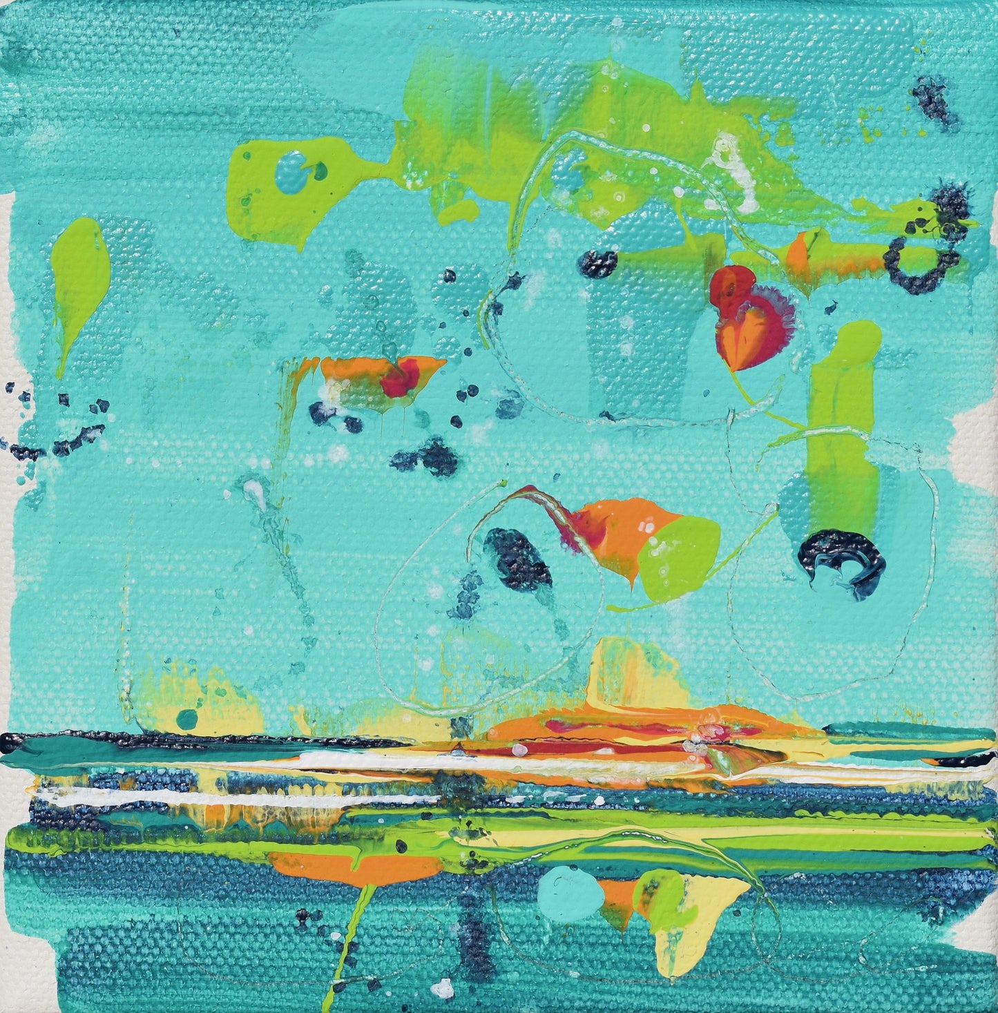 Colors of the Winter Sky 10″ x 15″ Abstract Painting