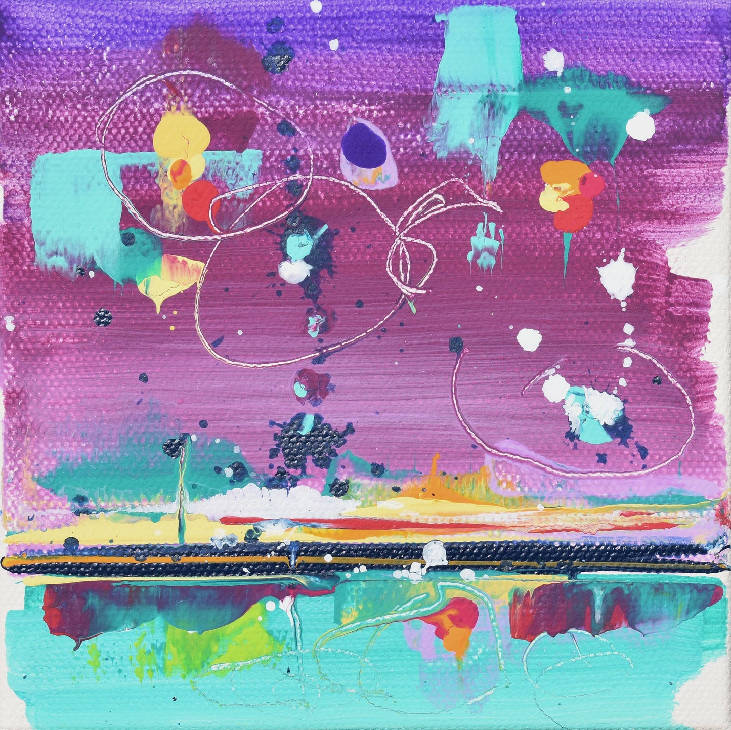 Colors of the Winter Sky 10″ x 15″ Abstract Painting
