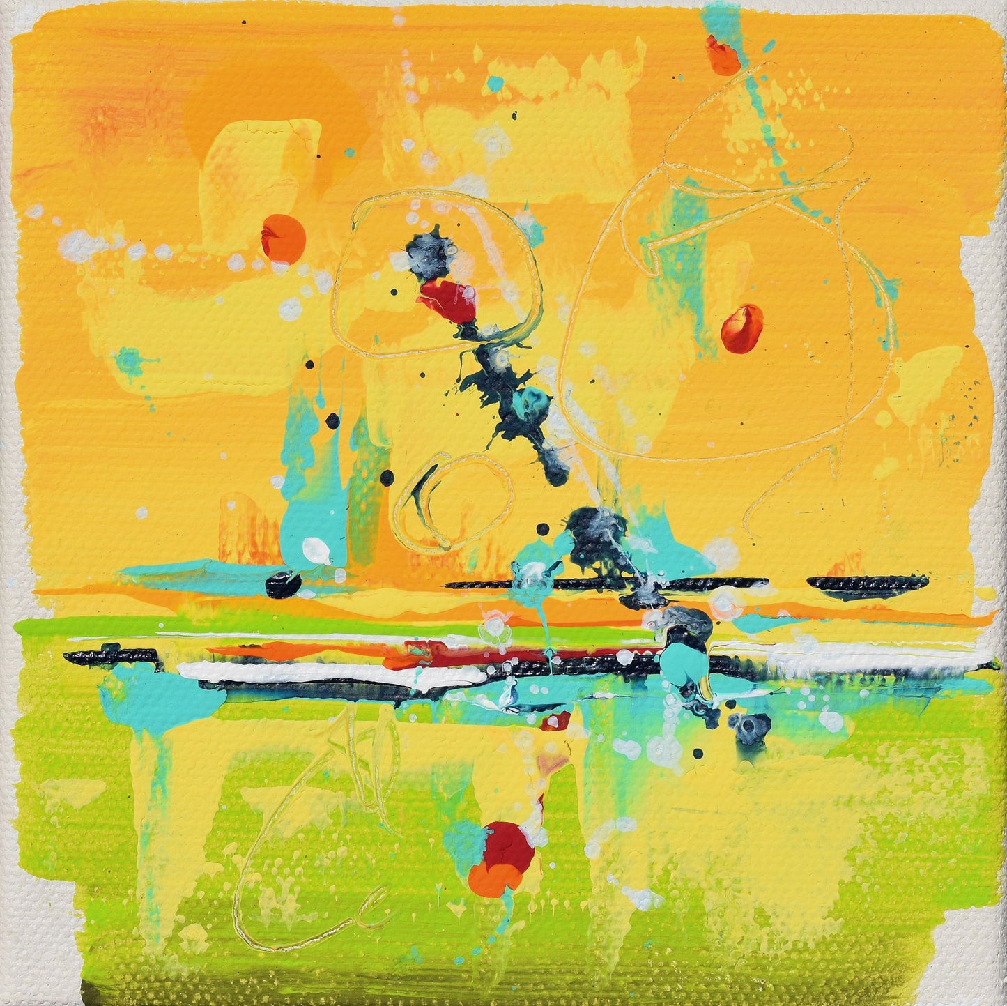 Colors of the Winter Sky 10″ x 15″ Abstract Painting