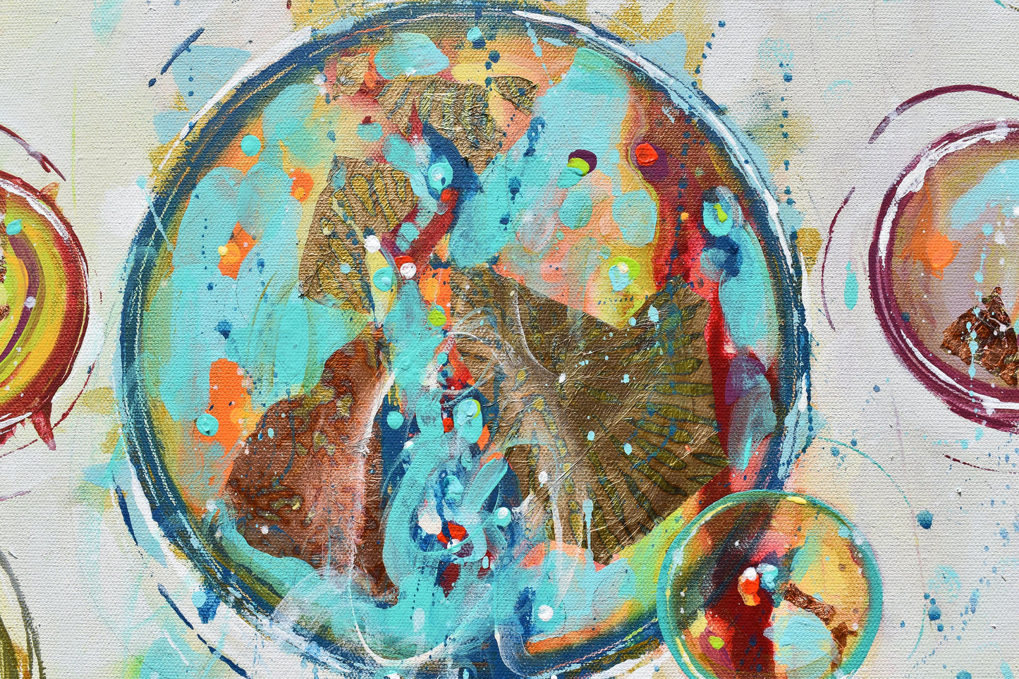 Discovering Rainbows 16″ x 40″ Abstract Painting