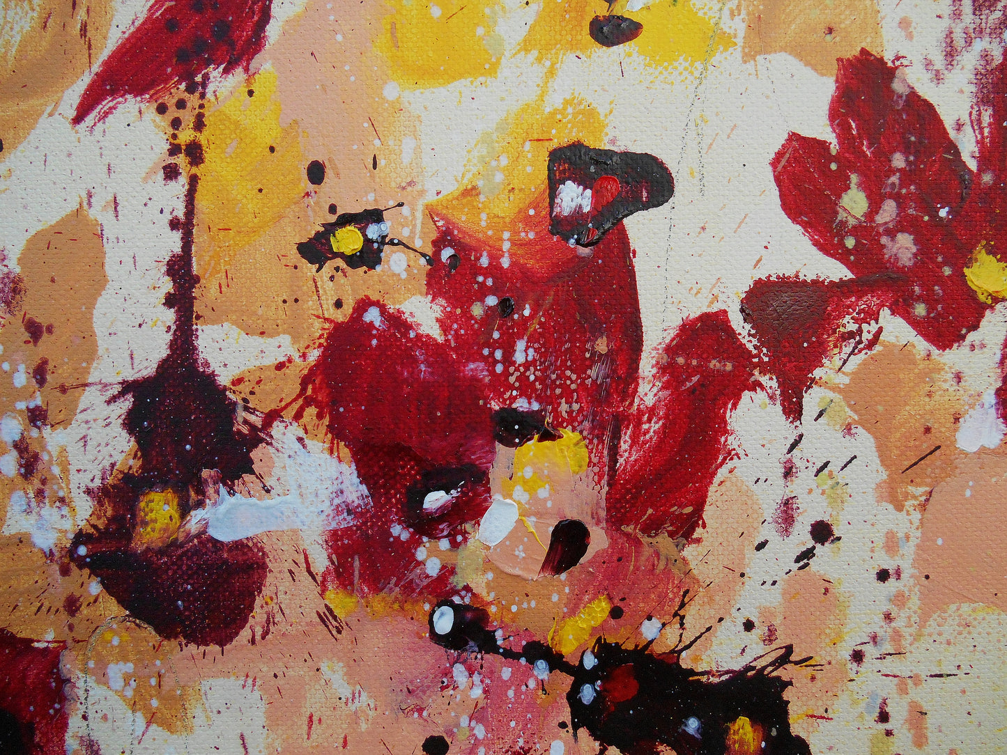 Fleur de Moisson (Flower of Harvest) 14″ x 18″ Abstract Painting