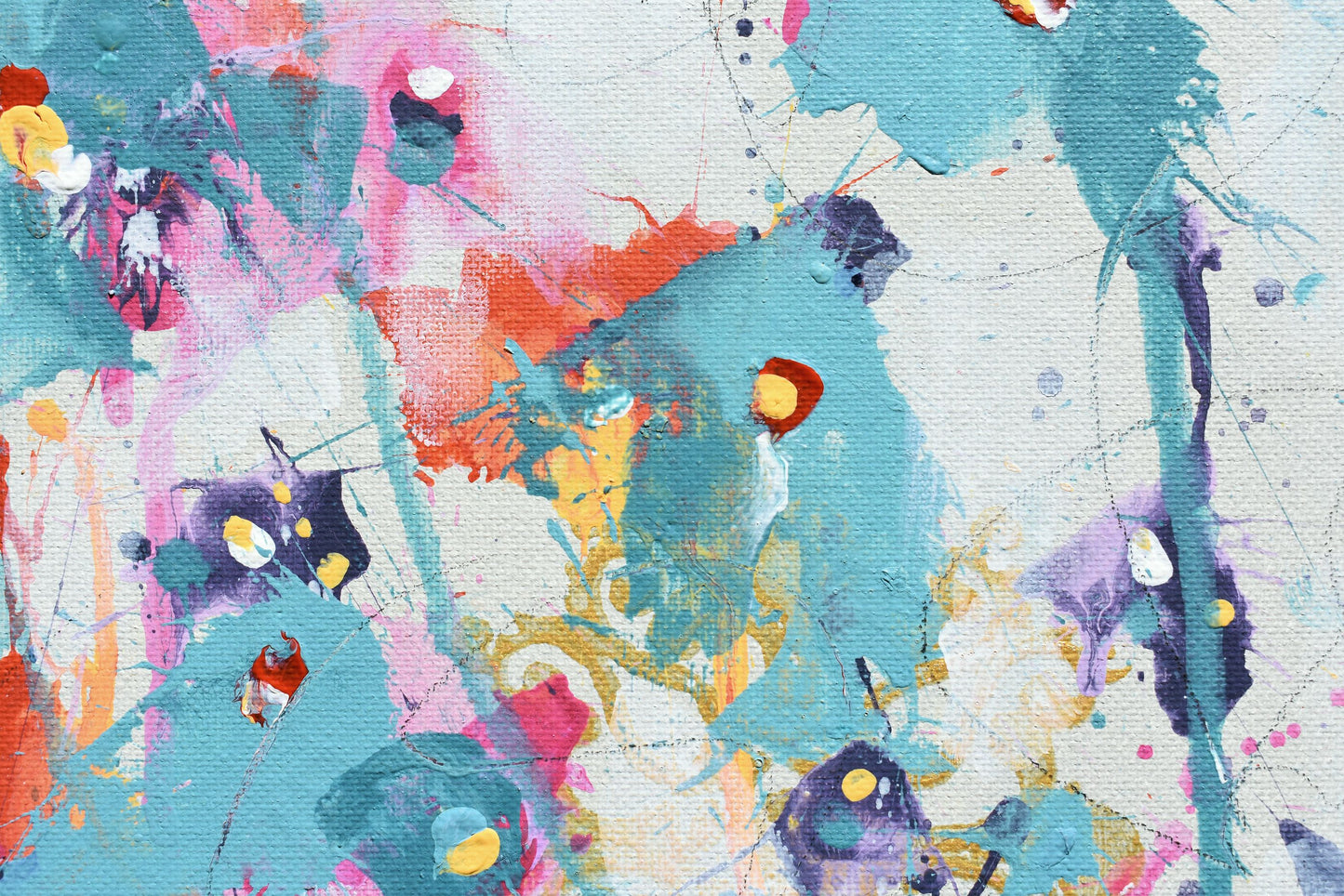 Garden Serenade 11″ x 14″ Abstract Painting on Panel