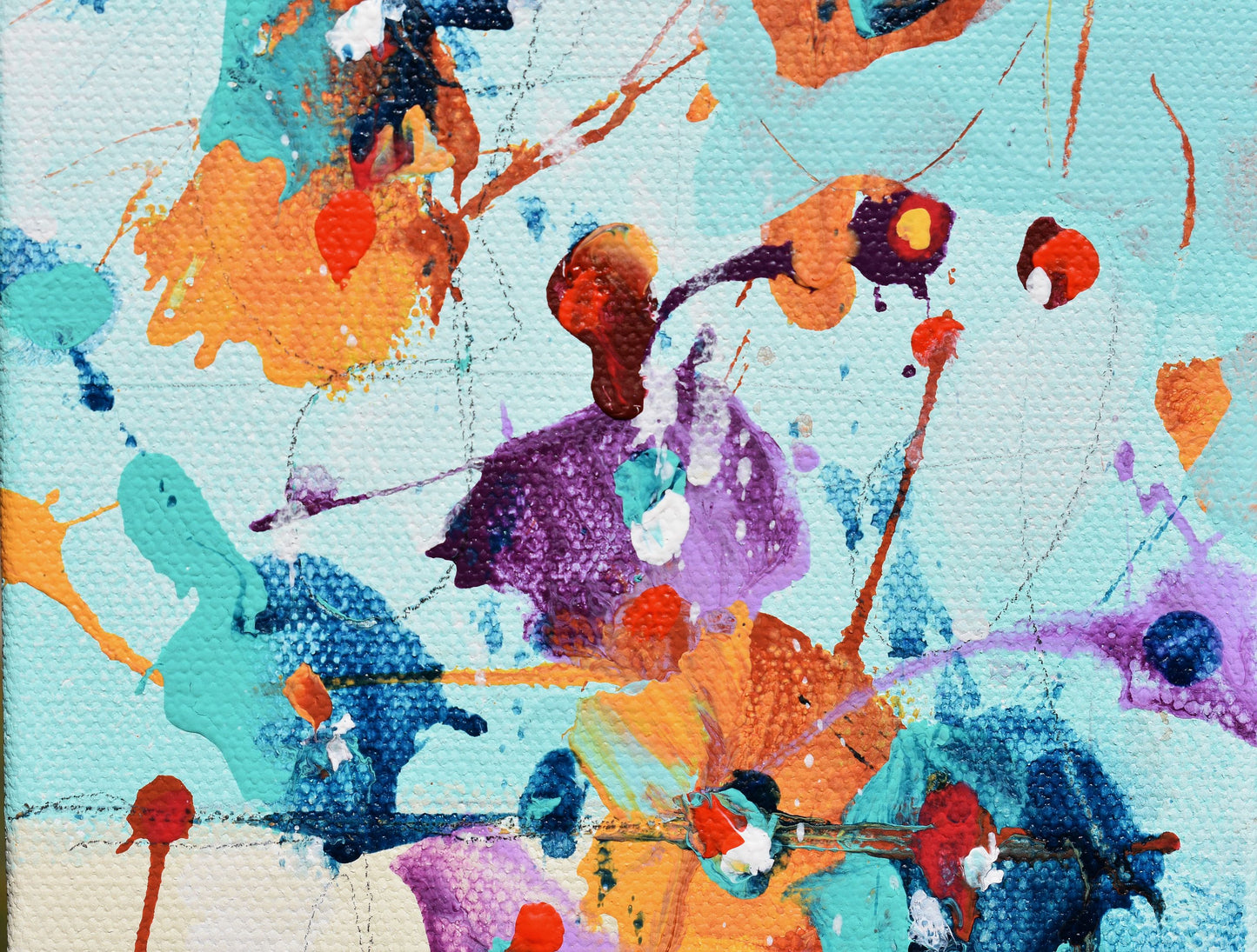 Harvest Flowers 5″ x 7″ Abstract Painting