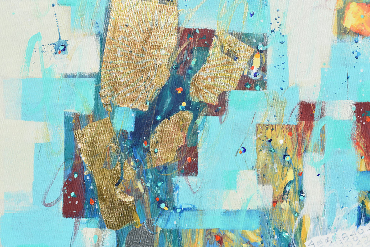 Harvest Moon Rising 24″ x 24″ Abstract Painting