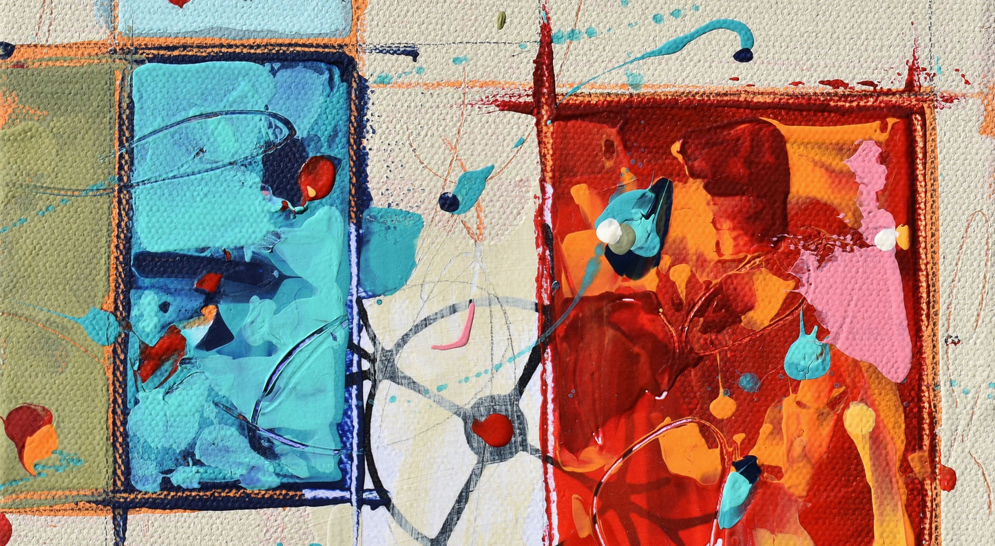 Intersphere 8″ x 8″ Abstract Painting