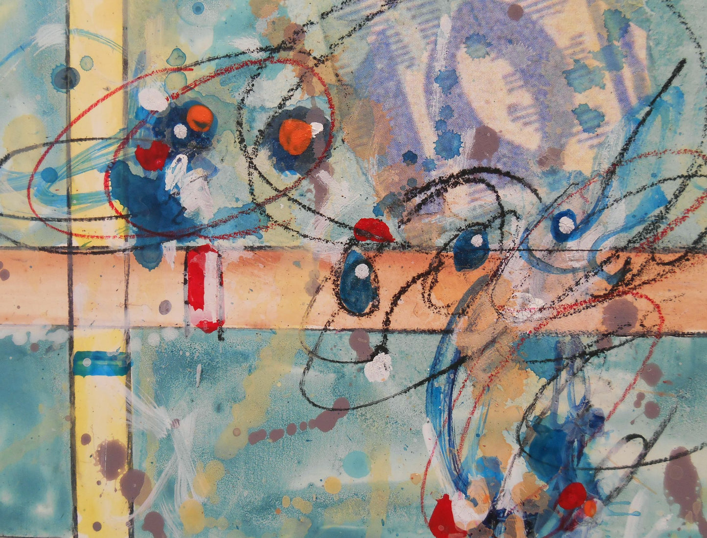 Overcome 5″ x 5″ Abstract Painting on Panel