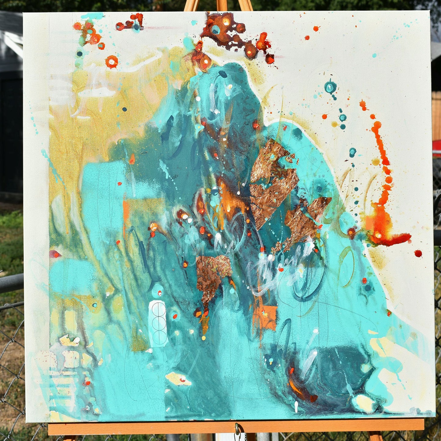 Dream As Big As Mountains 24″ x 24″ Abstract Painting