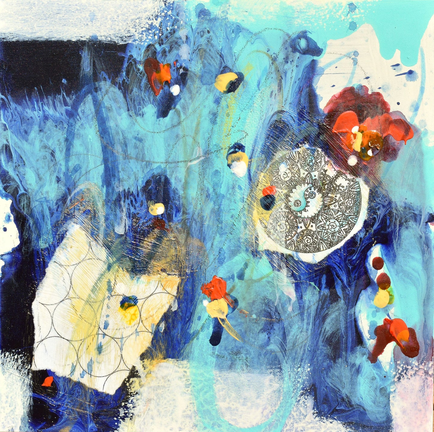 Endless 5″ x 5″ Abstract Painting on Panel