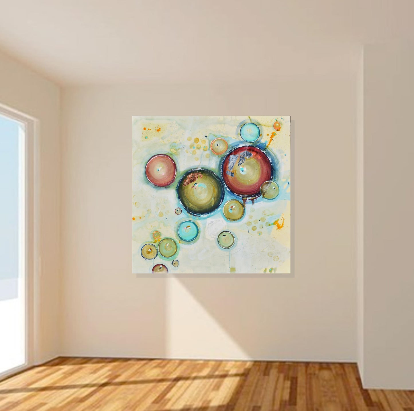 Glimmer of Becoming 30″ x 30″ Abstract Painting