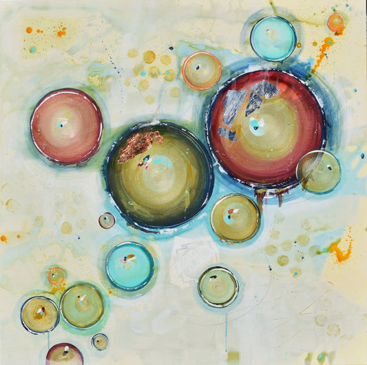 Glimmer of Becoming 30″ x 30″ Abstract Painting