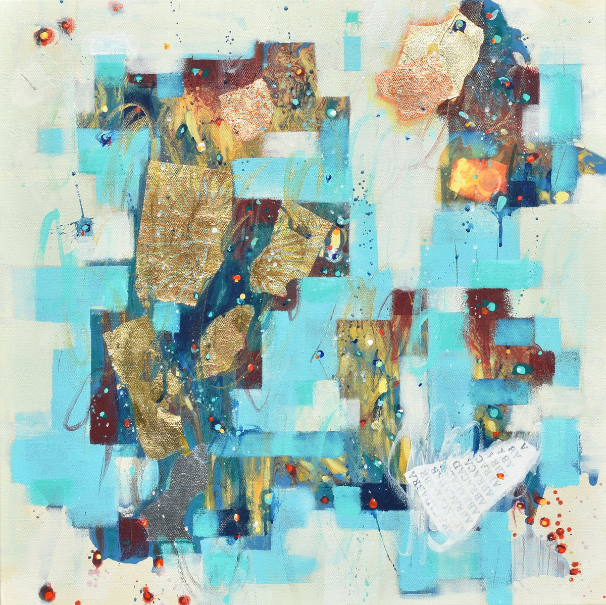 Harvest Moon Rising 24″ x 24″ Abstract Painting