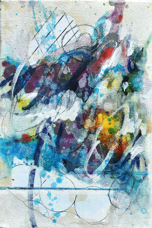 I'm Alive 4″ x 6″ Abstract Painting