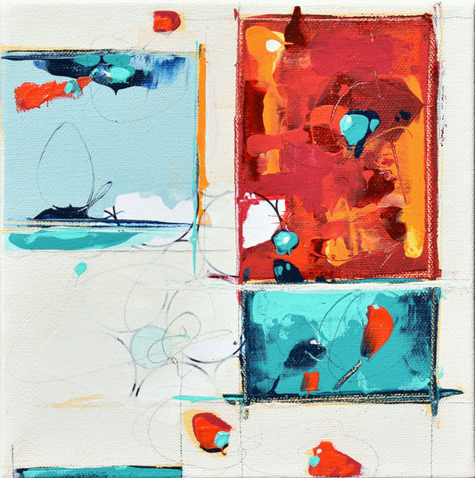 Interflow 8″ x 8″ Abstract Painting
